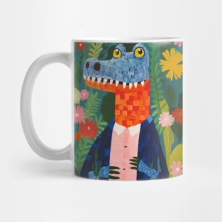 Crocodile and flowers Mug